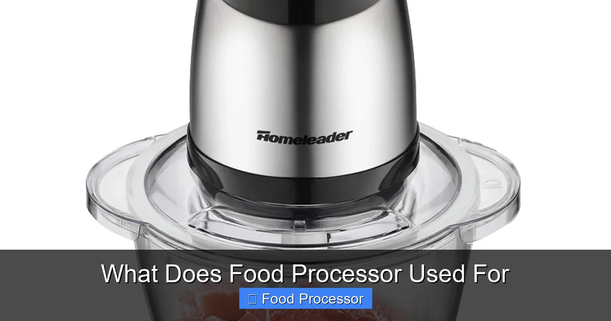What Does Food Processor Used For
