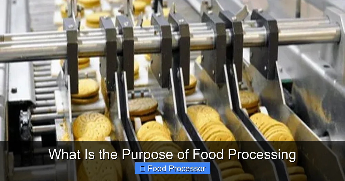 What Is the Purpose of Food Processing