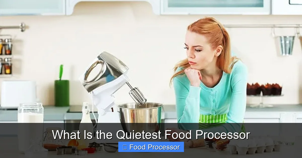 What Is the Quietest Food Processor