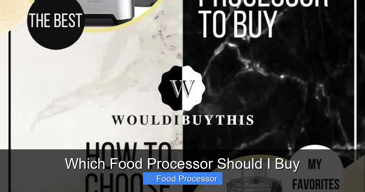 Which Food Processor Should I Buy