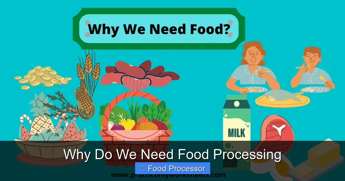 Why Do We Need Food Processing