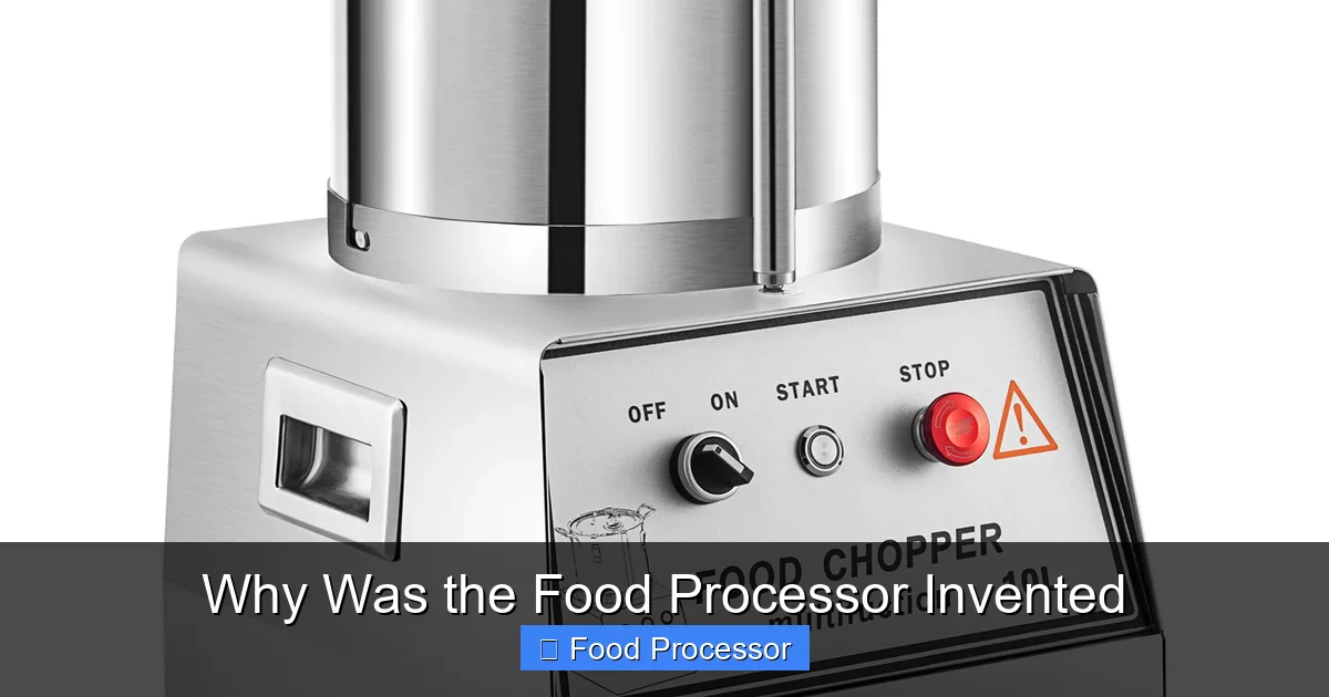 Why Was the Food Processor Invented